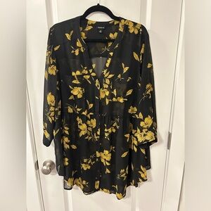 Emma Babydoll Chiffon Tunic Blouse